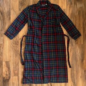L.L. Bean Scotch Plaid Flannel Robe